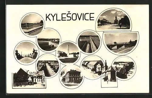 AK Kylesovice, verschiedene Ortsansichten