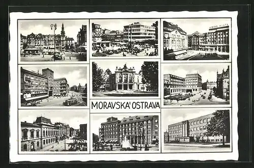 AK Mor. Ostrava, verschiedene Stadtansichten