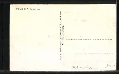 AK Jablonkow, Blick zum Sanatorium