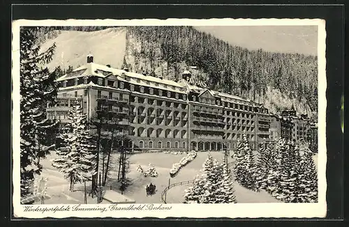 AK Semmering, Grandhotel Panhans im Winter