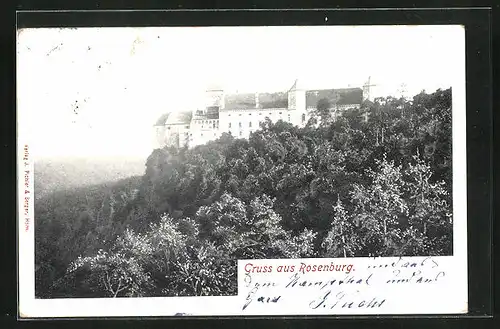 AK Rosenburg, Blick zur Burg