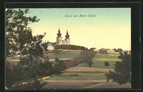 AK Maria Taferl, Blick zur Kirche