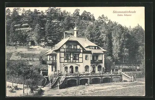 AK Schandau, Gasthaus Schrammsteinbaude