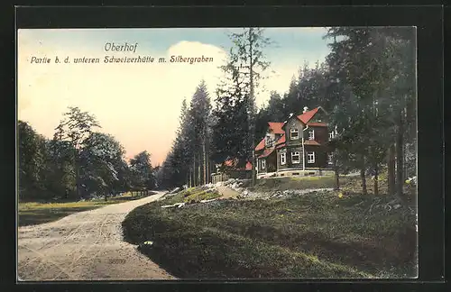 AK Oberhof, Partie b. d. unteren Schweizerhütte m. Silbergraben