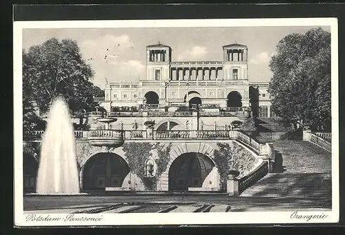 AK Potsdam, Sanssouci mit Orangerie