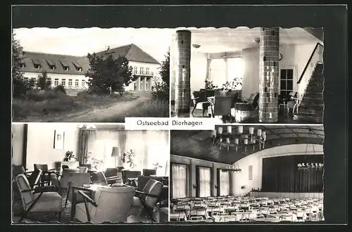 AK Dierhagen / Ostsee, FDGB-Haus Ernst Moritz Arndt, Mehrfachansichten