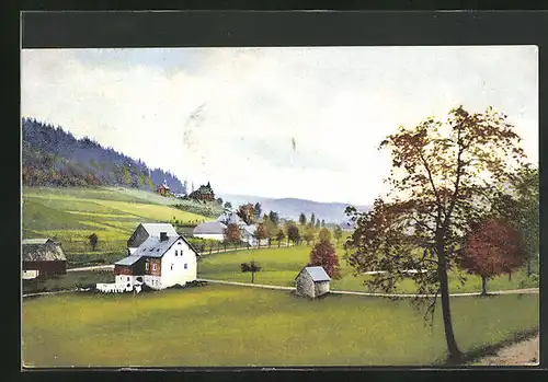 AK Altenberg / Erzgebirge, Gesamtansicht mit Schloss Rehefeld