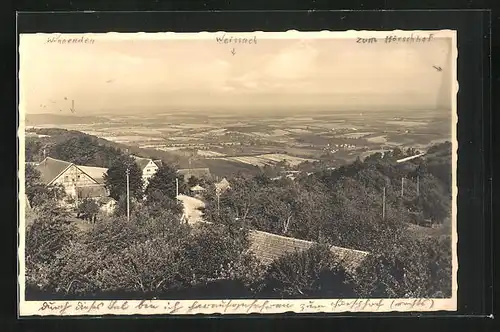 AK Lutzenberg, Panoramablick vom Berg