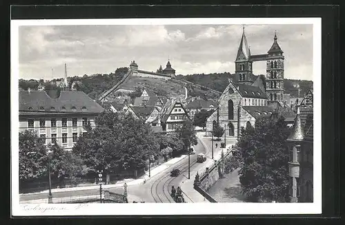 AK Esslingen / Neckar, Teilansicht mit Kirche und Schloss