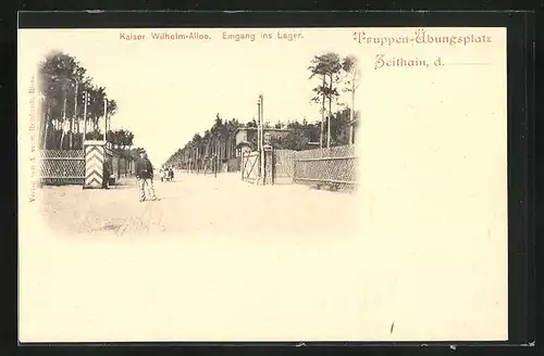 AK Zeithain, Kaiser Wilhelm-Allee, Eingang ins Lager