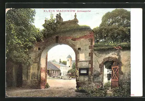 AK Klein Machnow, am Schlossportal