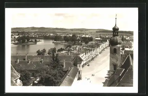 AK Telc, Námesti, v pozadi Stepnický rybnik