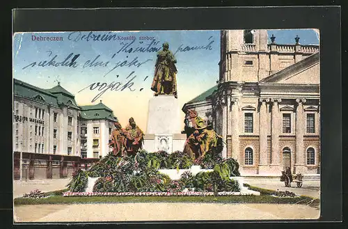 AK Debrecen / Debreczin, Kossúth szobor