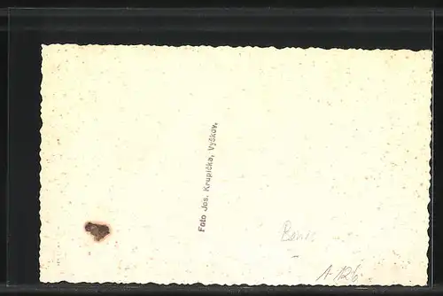 Foto-AK Edvard Benes bei einer Ansprache vor dem Präsidentenhaus