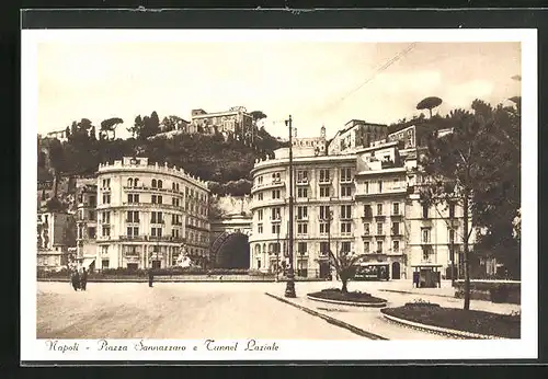 AK Napoli, Piazza Sannazzaro e Tunnel Laziale