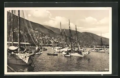 AK La Guayra, Harbour, Segelschiffe im Hafen