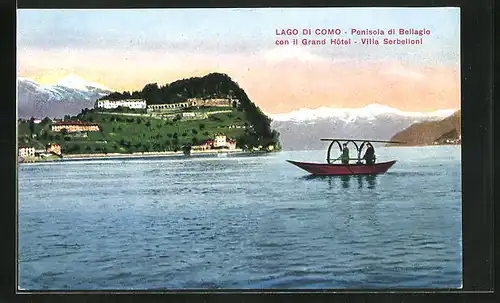 AK Lago di Como, Pensiola de Bellagio con il Grand Hotel, illa Serbelloni