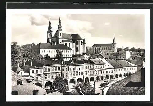 AK Leitomischl / Litomysl, Stadtblick mit Strassenpartie