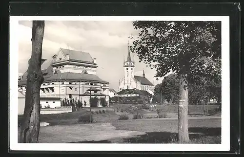 AK Policka, Gebäudeansichten, Kostel