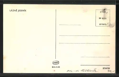 AK Lazne Jesenik, Teilansicht der Ortschaft