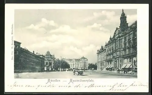 AK München, am Maximiliansplatz