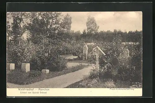 AK München-Hadern, im Waldfriedhof