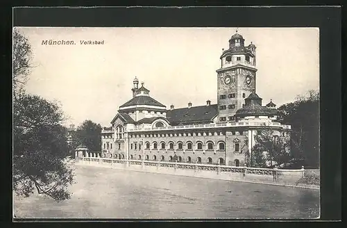AK München, am Volksbad