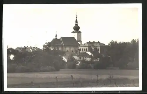 AK Trebechovice p. Oreb., Teilansicht mit Kirche