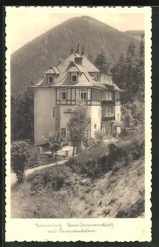 AK Semmering, Heim Sonnenwendhof mit Sonnenwendstein