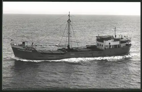 Fotografie Frachtschiff Wilhelmine auf See