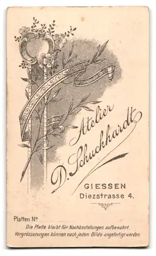 Fotografie D. Schuchhardt, Giessen, Diezstrasse 4, Portrait süsses Kleinkind im Kleid