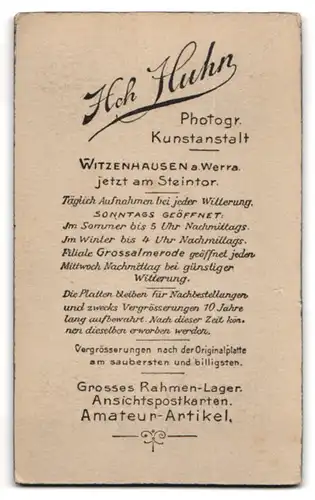 Fotografie H. Huhn, Witzenhausen a. Werra, Portrait junge Dame in modischer Kleidung