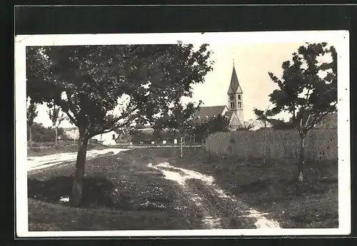 AK Cervene Janovice, Kostel, Kirchpartie