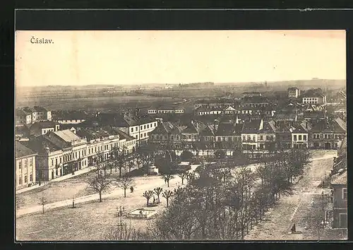 AK Tschaslau / Caslav, Namesti, Totalansicht der Gemeinde