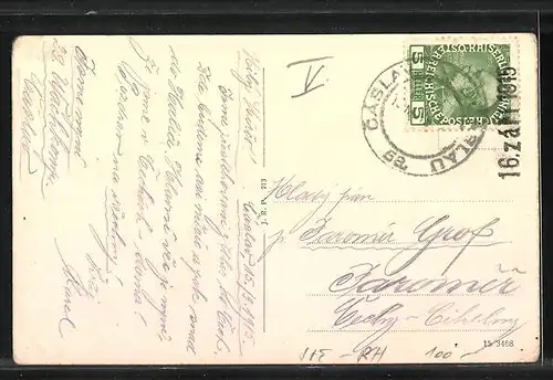 AK Tschaslau / Caslav, Kasarna c. k. pes. pluku c. 21.