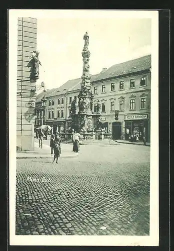 AK Kuttenberg / Kutna Hora, Bozi muka, Denkmal auf dem Markt