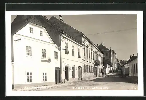 AK Pocatky, Havlickova ulice, Strassenpartie