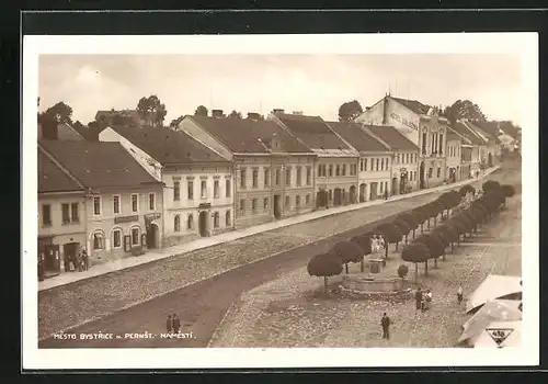 AK Mesto Bystrice n. Pernst, Namesti, Hotel Zalozna
