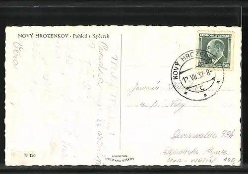 AK Novy Hrozenkov, Pohled s Kycerek, Totalansicht