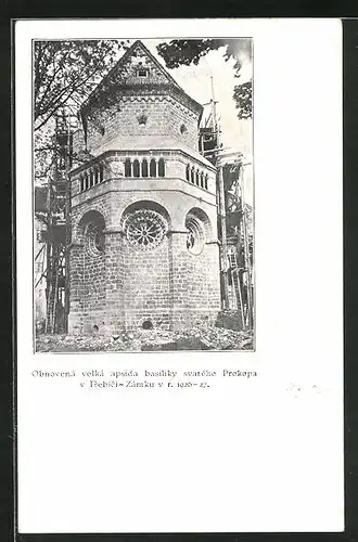 AK Trebic, Obnovena velka apsida basiliky svateho Prokopa, Zamku v r. 1926-27