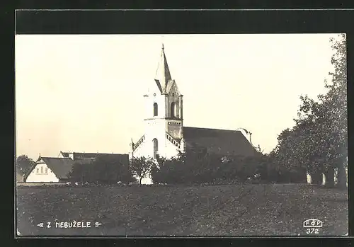 AK Nebuzely, Blick zur Kirche