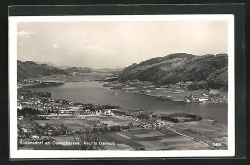 AK Bodensdorf am Ossiachersee, Blick zum Ort mit Ossiach