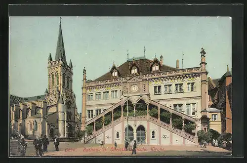 AK Bern, Rathaus und Christkatholische Kirche