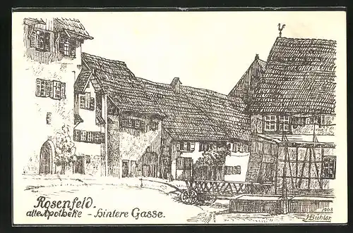 AK Rosenfeld, alte Apotheke in der hinteren Gasse