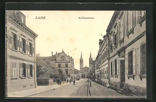 AK Lahr, Schillerstrasse mit Sparkasse