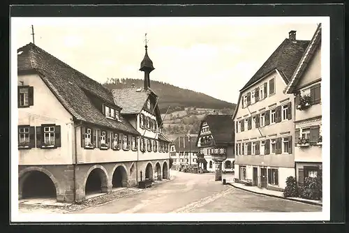 AK Alpirsbach /Schwarzwald, Wilh. Murrplatz und Rathaus