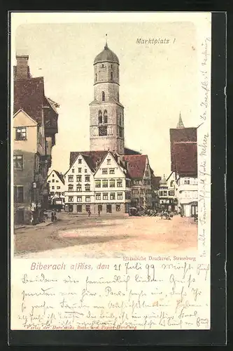 AK Biberach a /Riss, Marktplatz