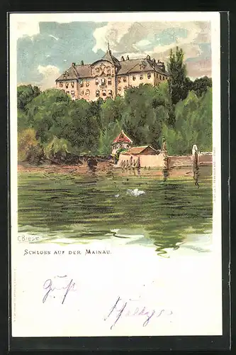 Künstler-AK Carl Biese: Mainau, Schloss auf der Mainau