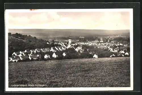 AK Unterensingen, Ortsansicht mit Kirche