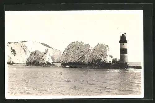 AK The Needles der Isle of Wight mit Leuchtturm